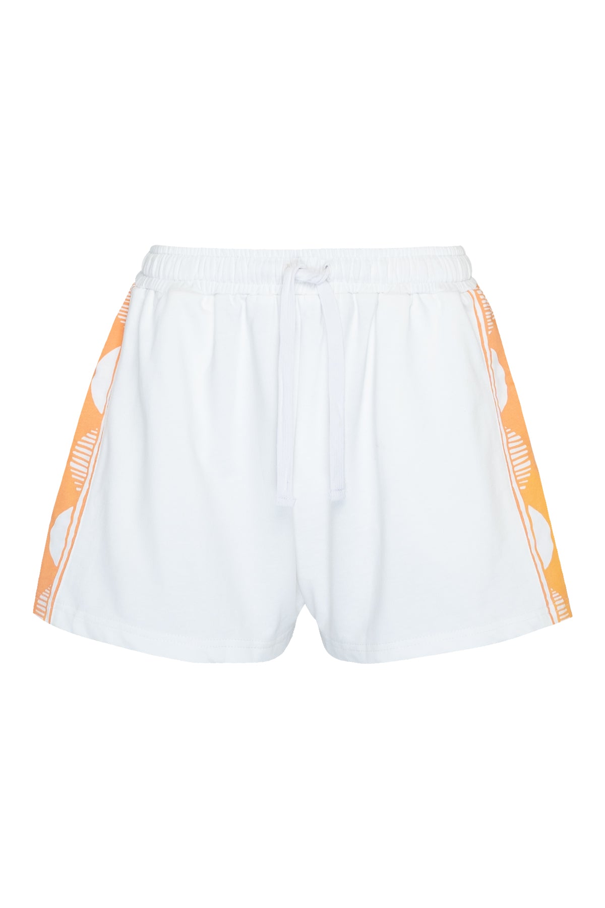 THE CALI SHORTS - OFF WHITE SUN BURST BOARDER PRINT