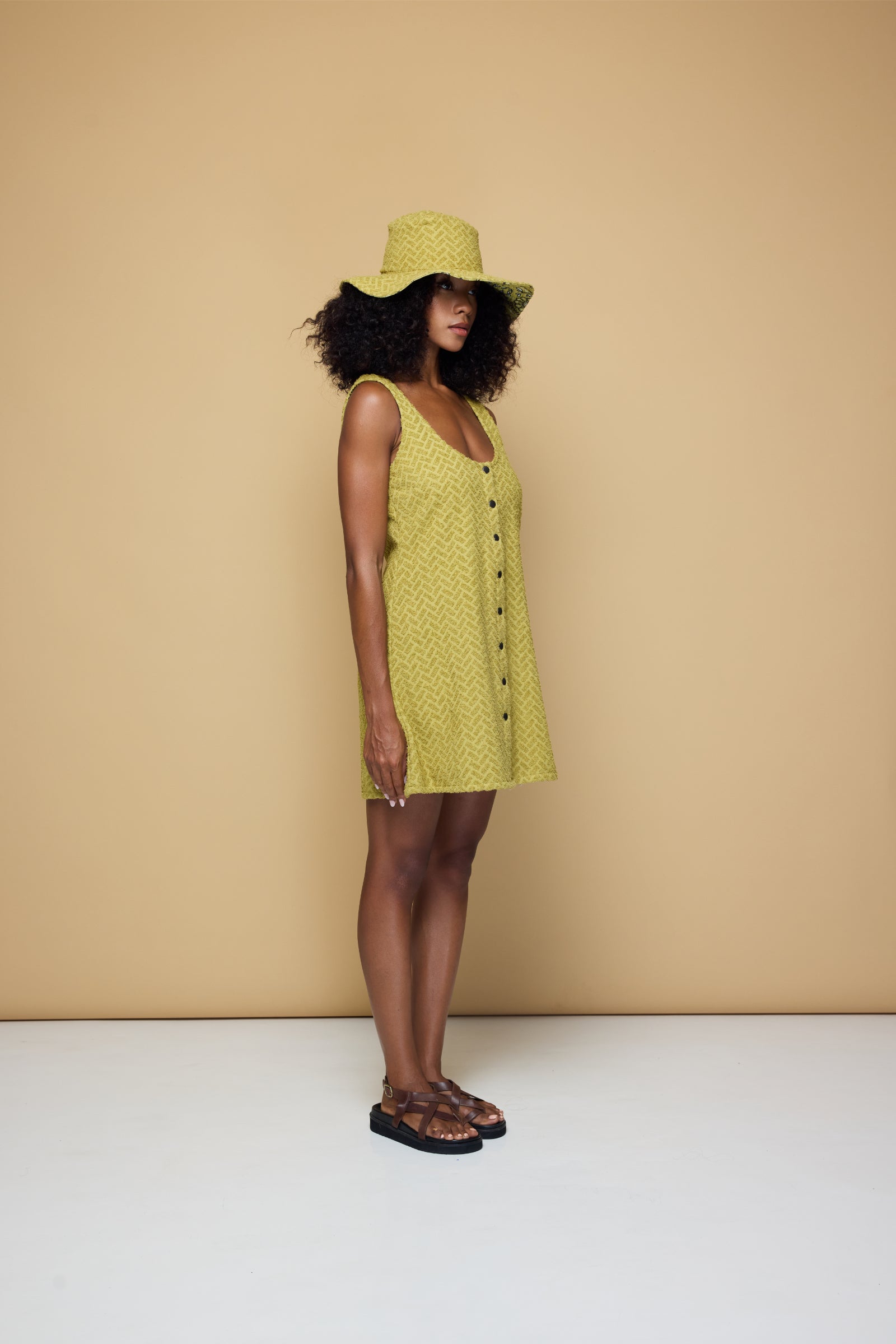 TERRINGBONE/BANDANA SUN HAT - PEAR GREEN