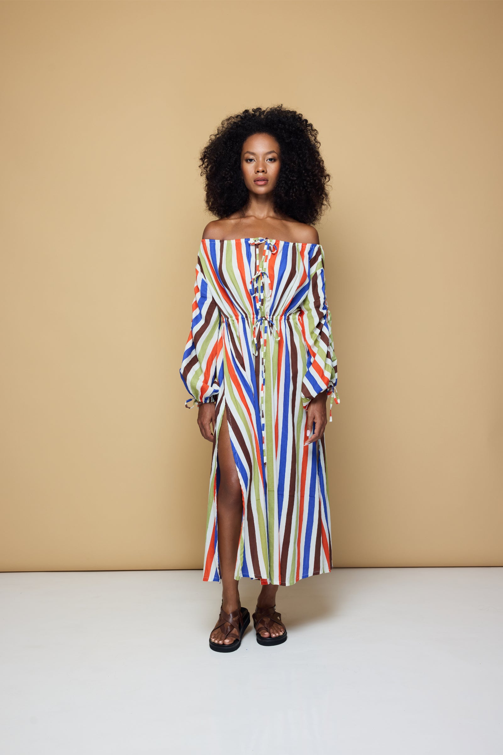 SALT AND SEA MAXI BEACH DRESS - COOLIO STRIPES