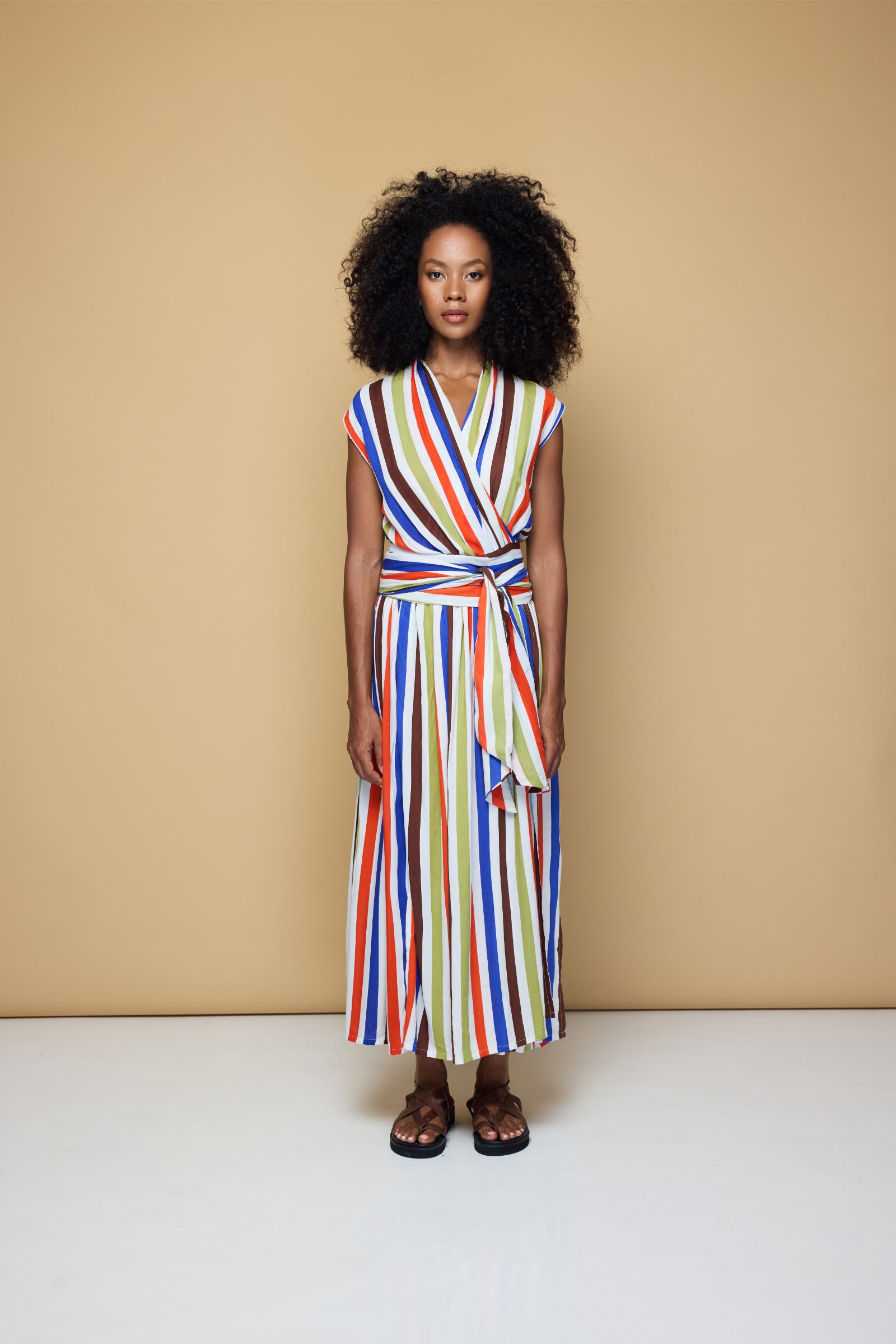 THE POINT DRESS MAXI - COOLIO STRIPE