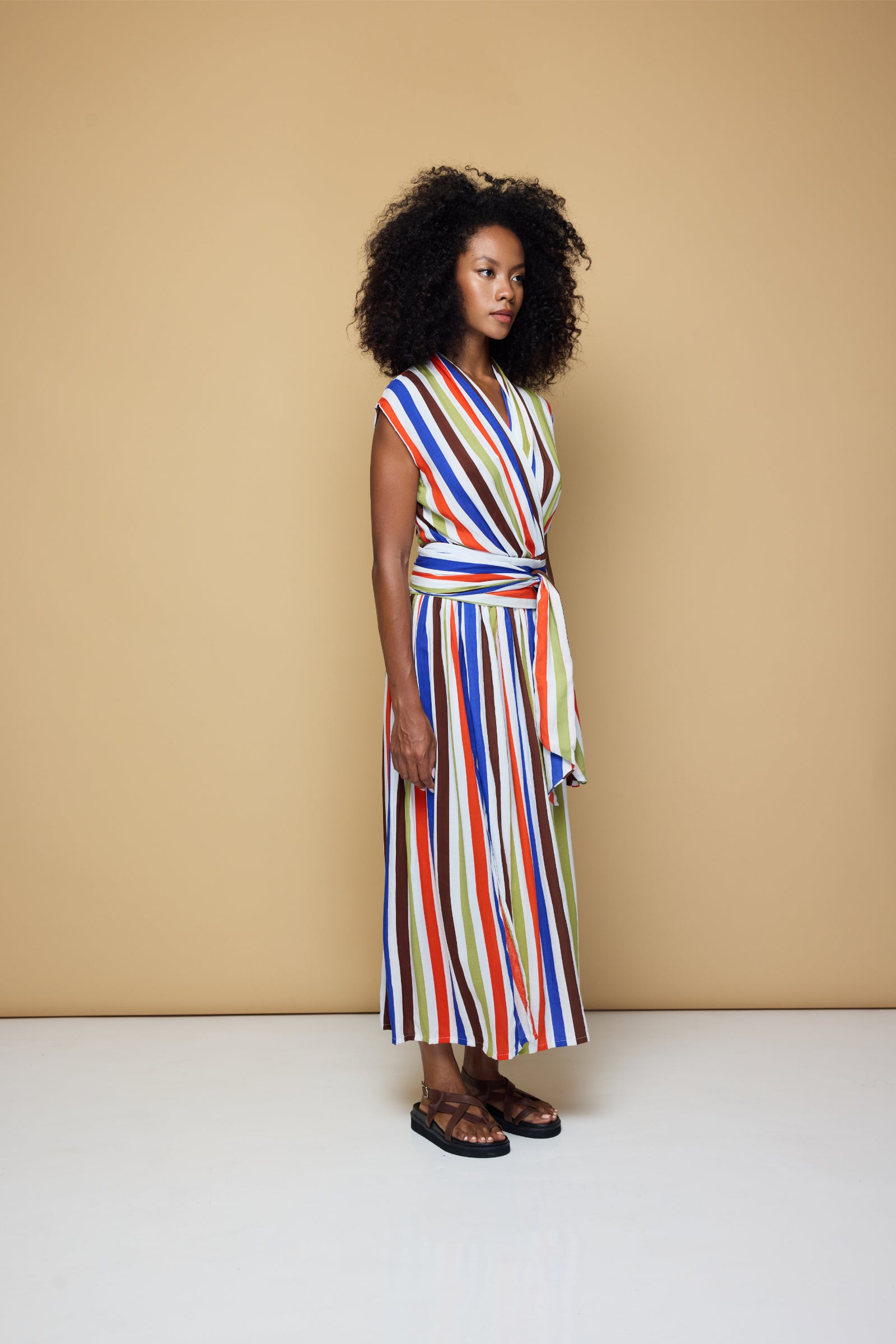 THE POINT DRESS MAXI- COOLIO STRIPE