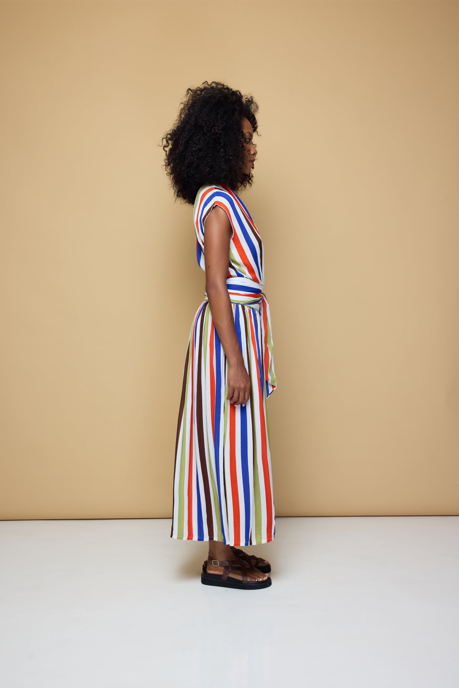 THE POINT DRESS MAXI- COOLIO STRIPE