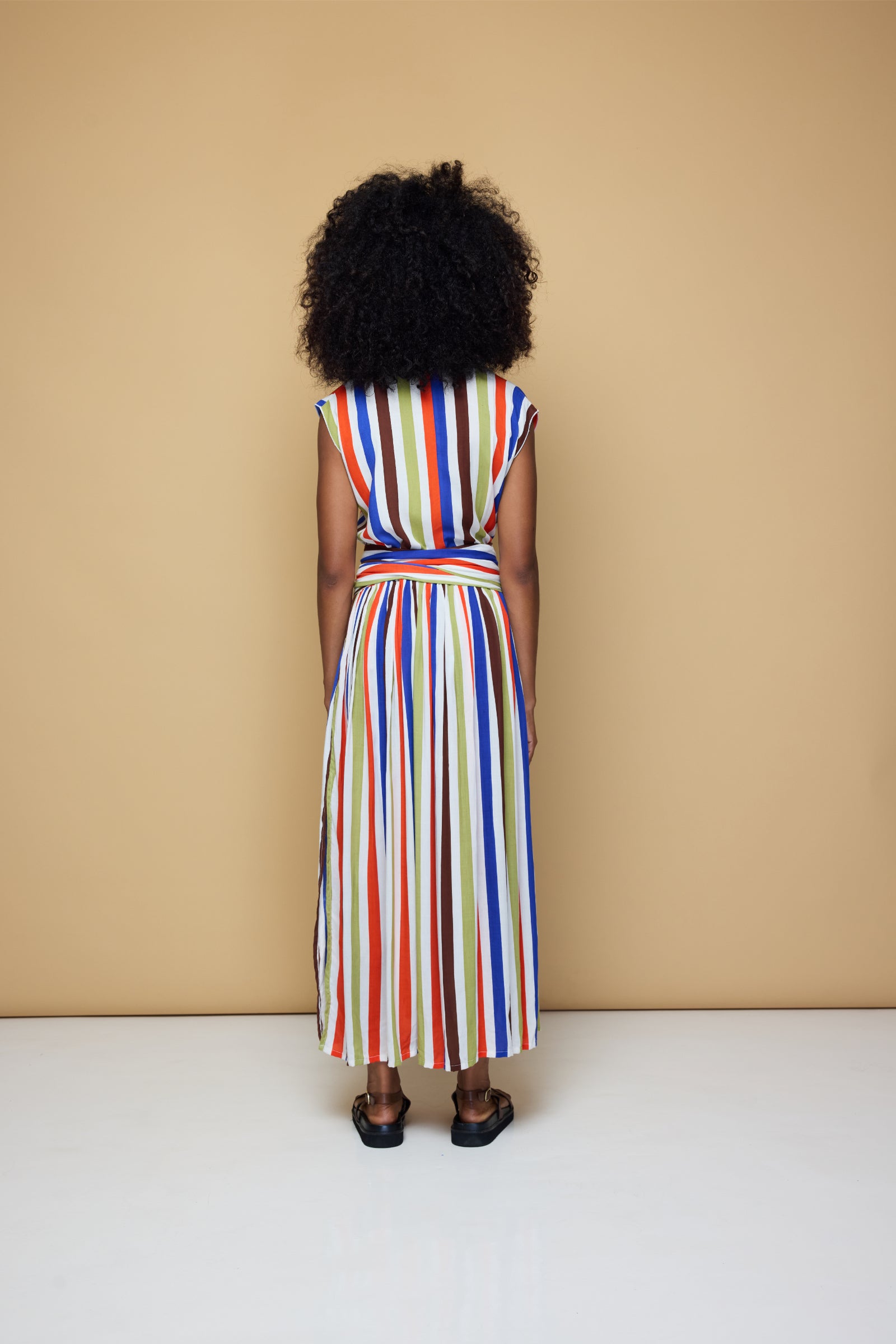 THE POINT DRESS MAXI- COOLIO STRIPE