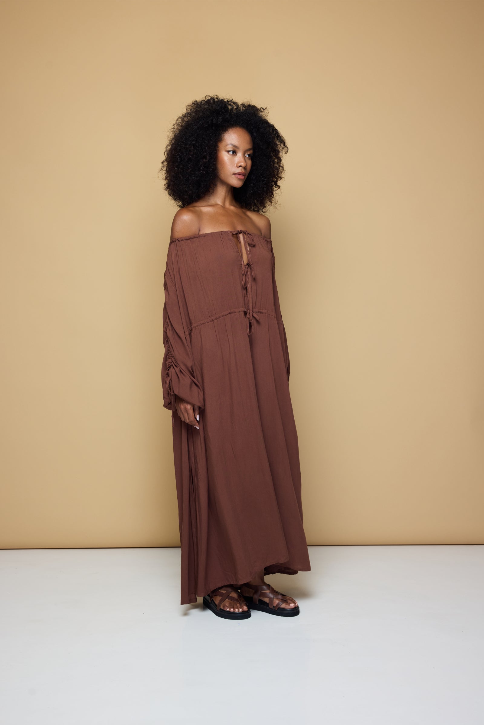 SALT AND SEA MAXI BEACH DRESS - CHOCOLATE