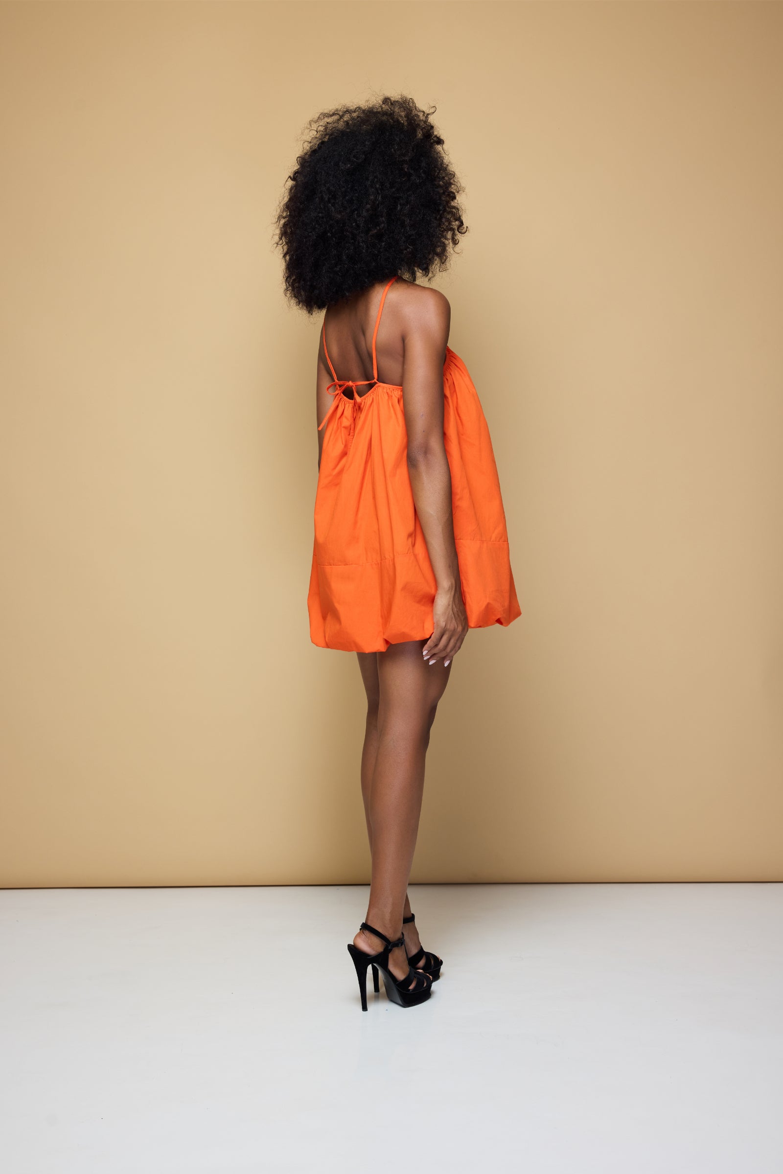 FLOATE BALLOON DRESS - BLOOD ORANGE