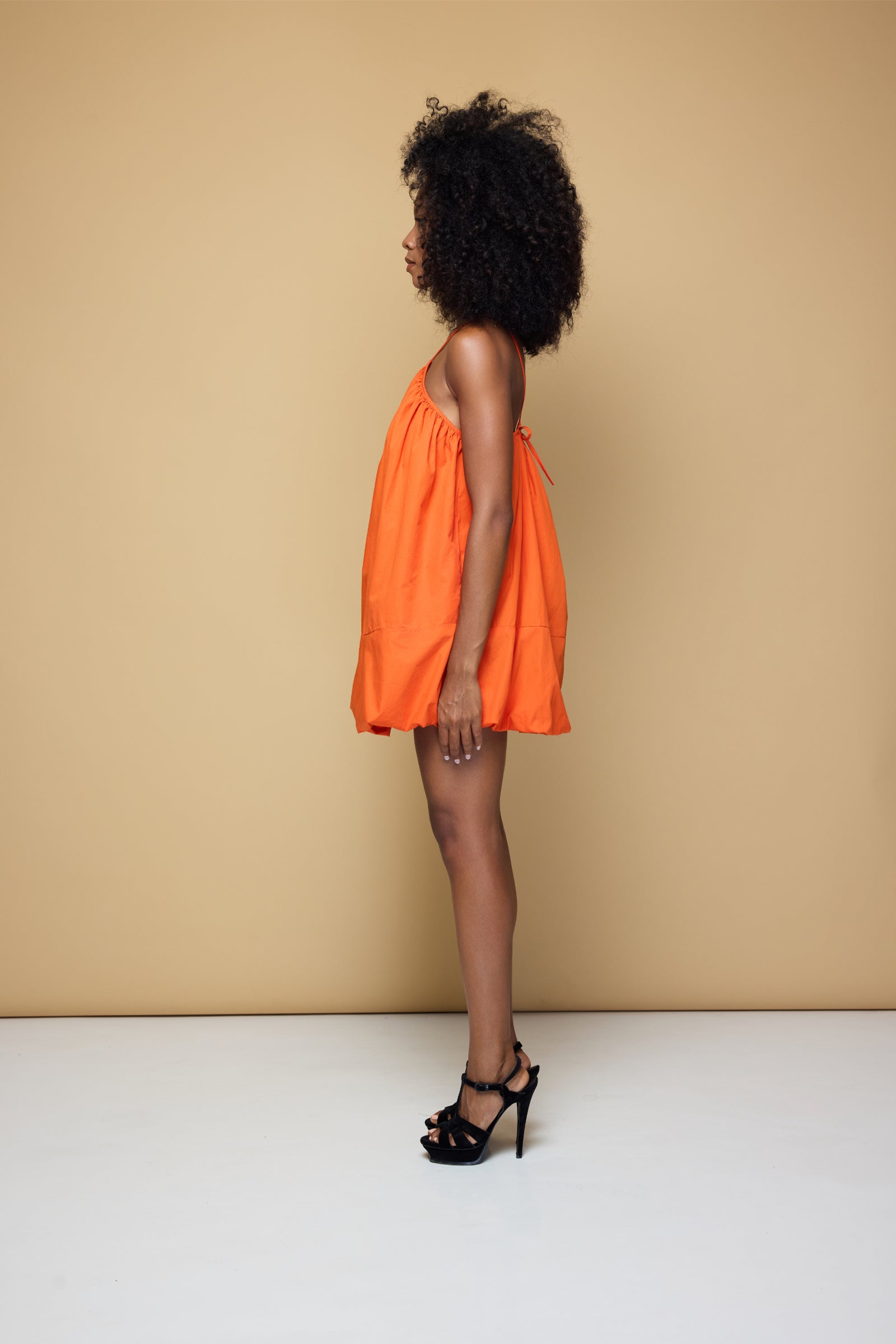 FLOATE BALLOON DRESS - BLOOD ORANGE