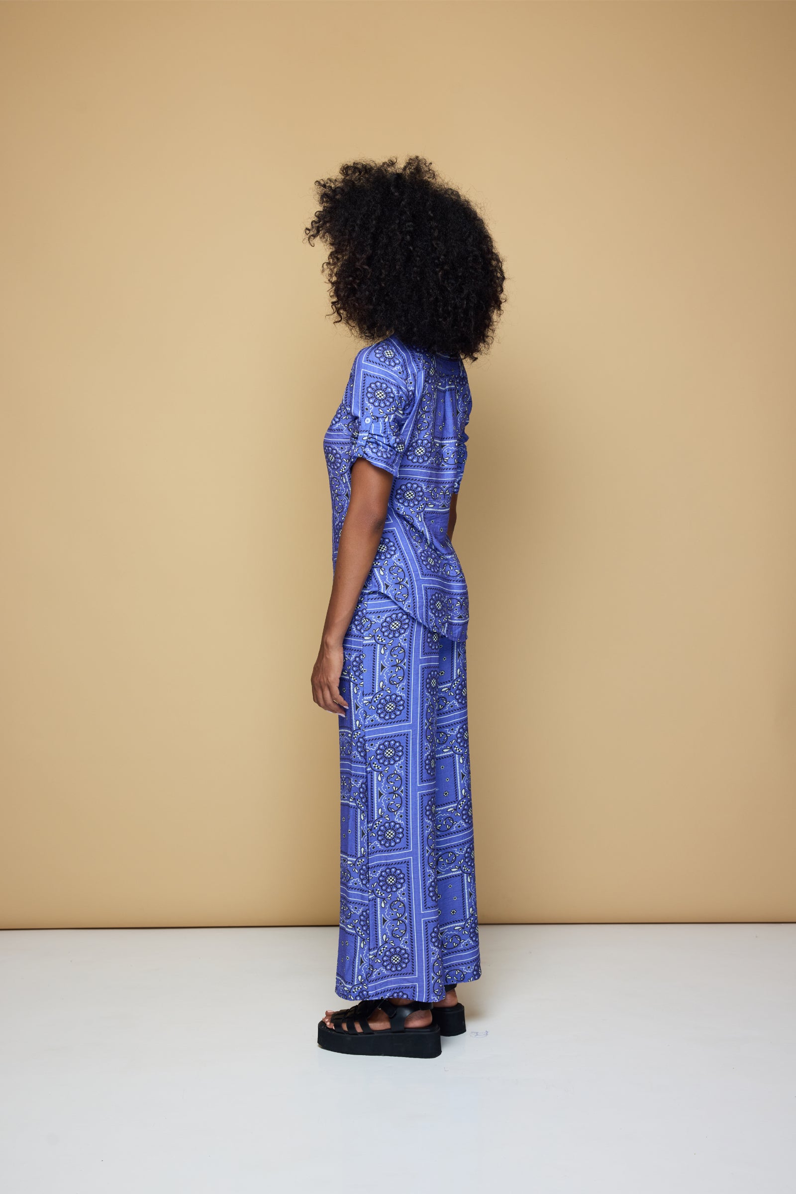 BOARDWALK PANTS 2.0 - BANDANA STATE PRINT/ BLUE