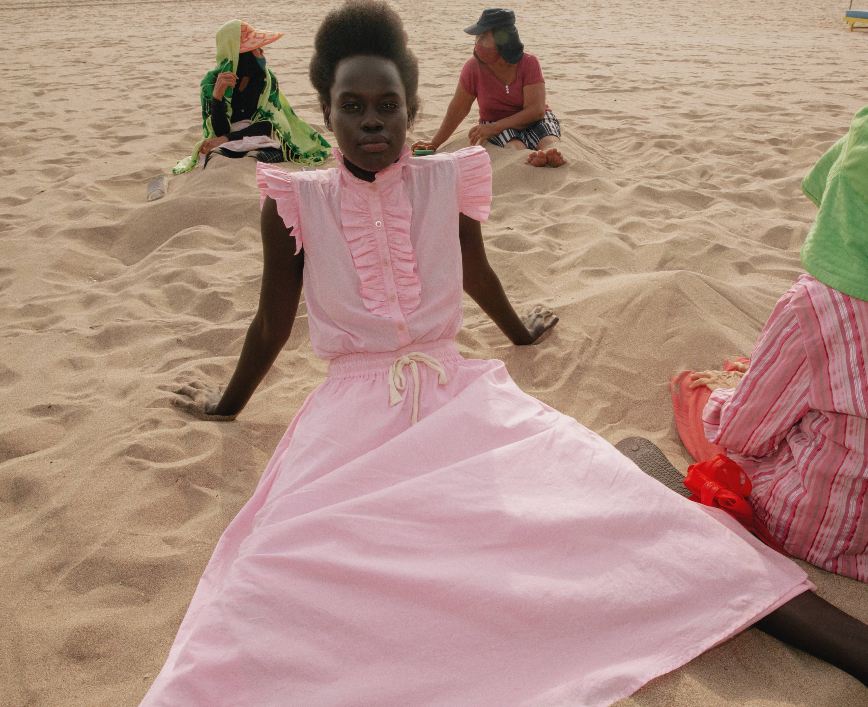 THE TULIE DRAWSTRING SKIRT - PINK