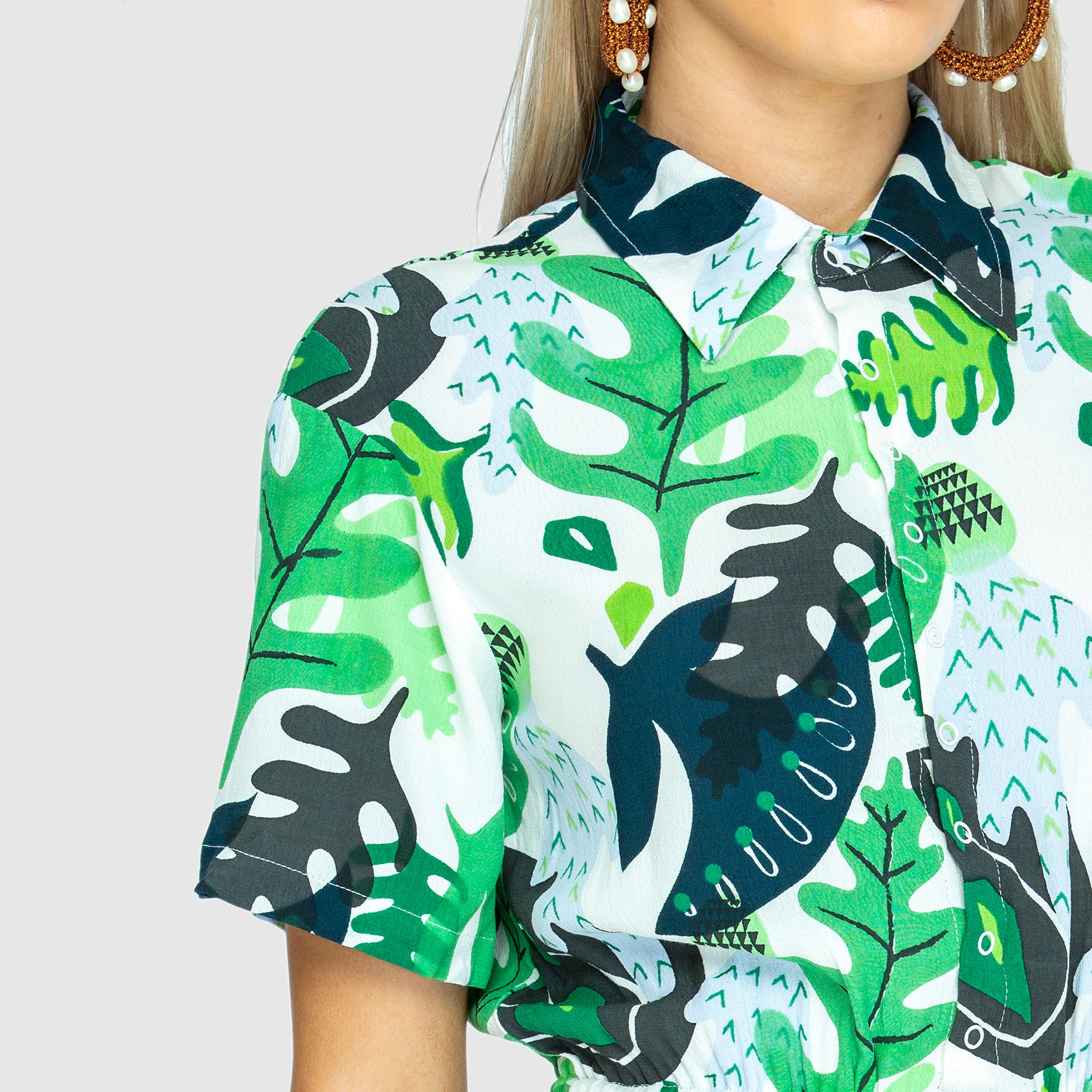 THE WALK IN THE PARK DRESS - Cactus Green