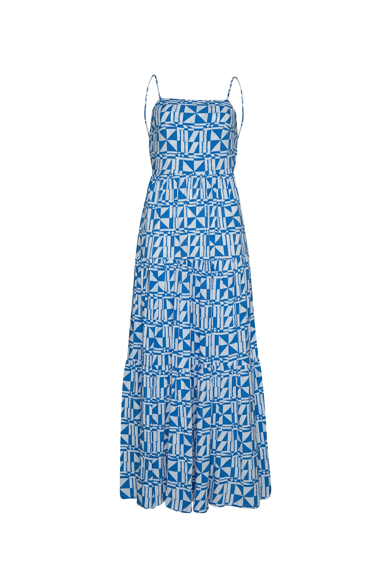 THE TRIANGLE MAXI DRESS - WINDMILL BLUE