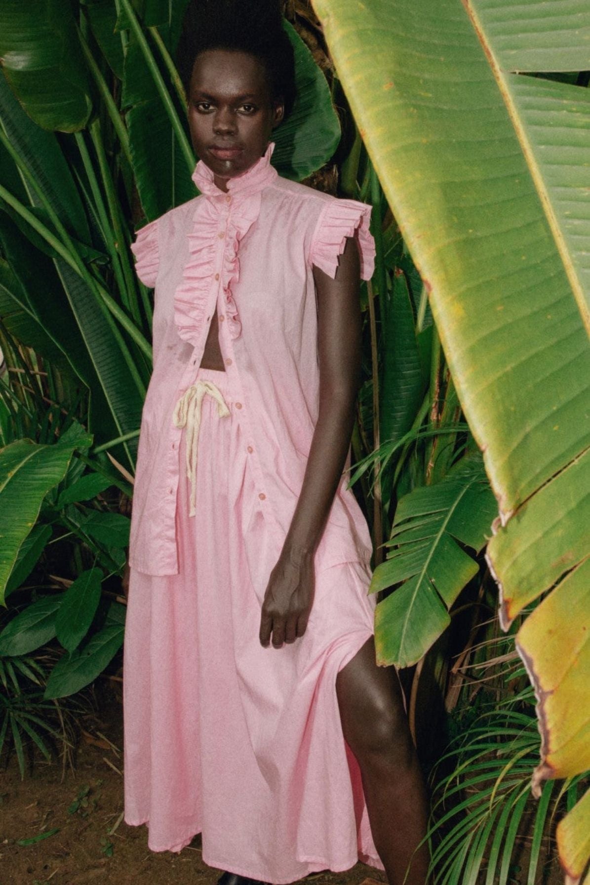 THE TULIE DRAWSTRING SKIRT - PINK