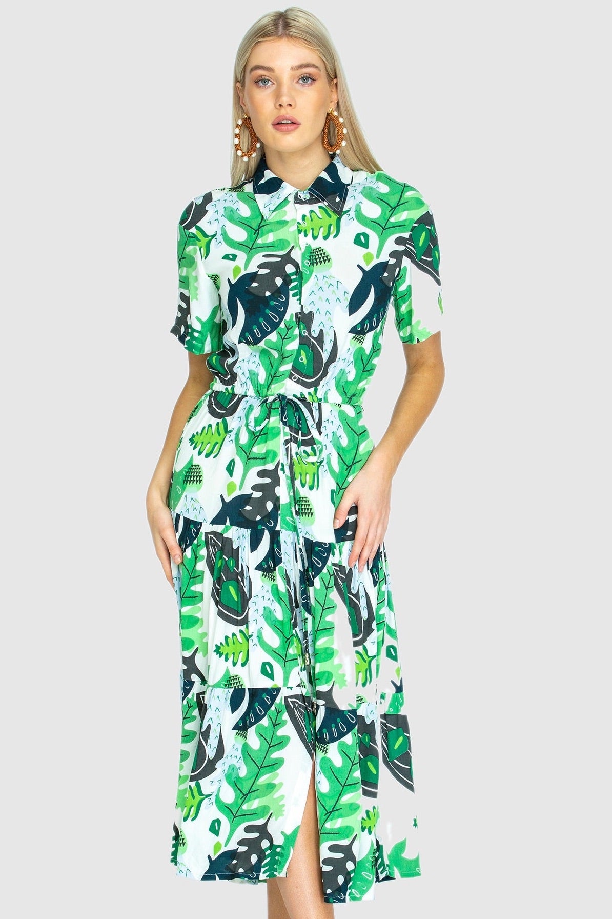 THE WALK IN THE PARK DRESS - Cactus Green