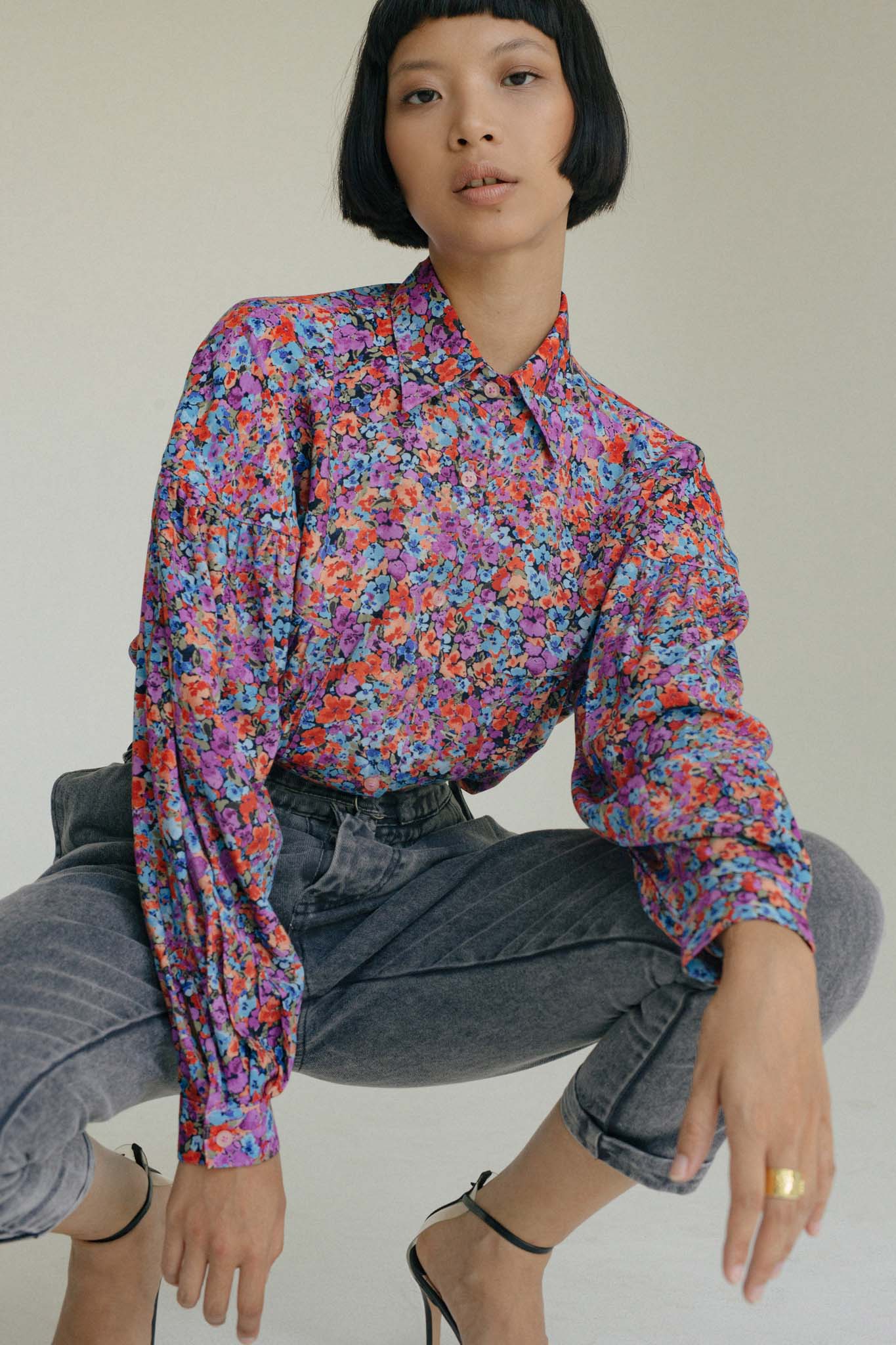 THE PERRY LONG PANTS - STONE WASHED BLACK