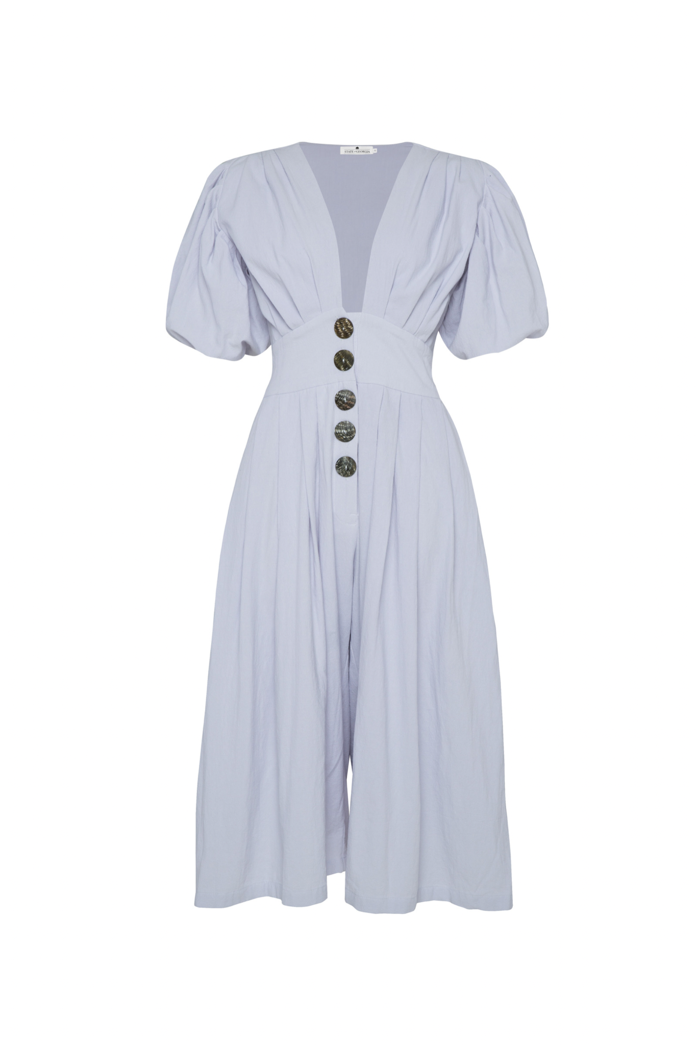 THE JAIME JUMPSUIT CULLOTES - LILAC / CHARCOAL BUTTON