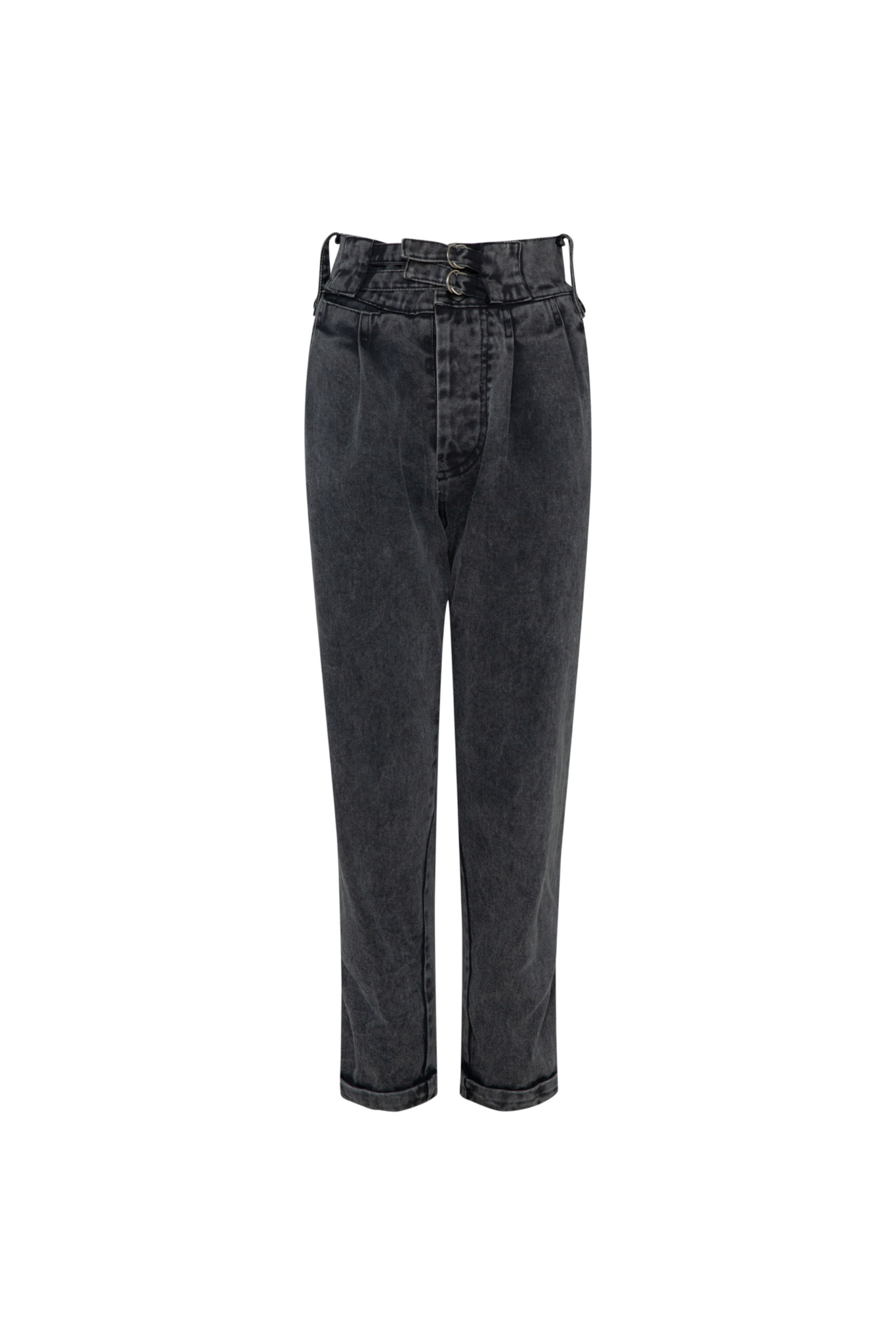 THE PERRY LONG PANTS - STONE WASHED BLACK