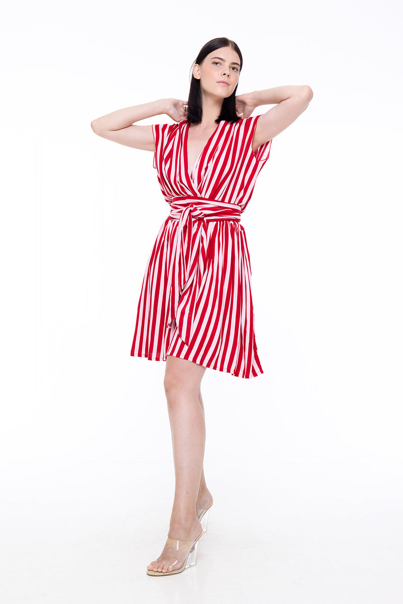 THE POINT DRESS SHORT - WHIPPY PINK & RED