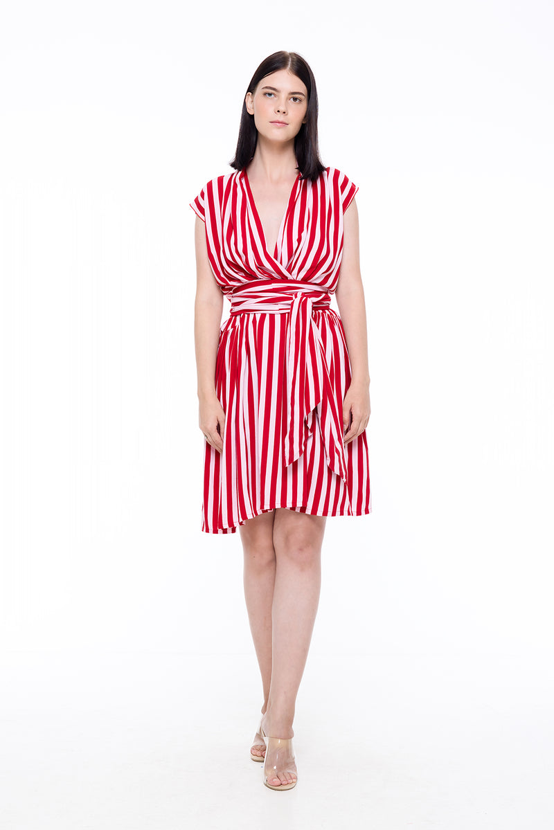 THE POINT DRESS SHORT - WHIPPY PINK & RED