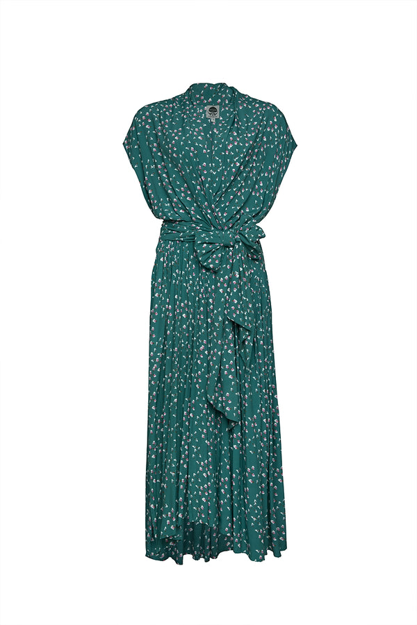 THE POINT DRESS - SPECKLED GREEN