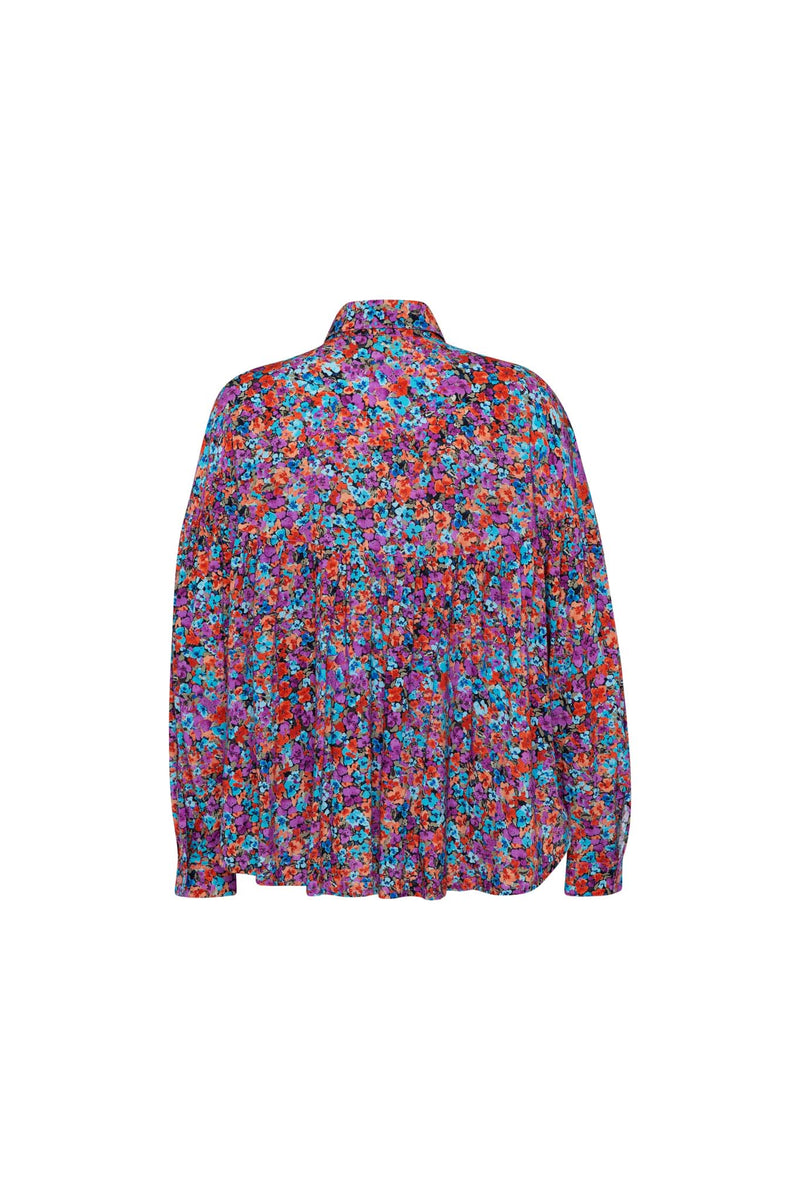 THE PIRATE BUTTON UP SHIRT - FLORAL EXPLOSION RASPBERRY